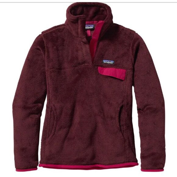Patagonia Re-Tool Snap-T® Pullover Style # 25442 Oxblood Red Deep Mahogony X-Dye - Picture 1 of 11